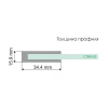 Шторка на ванну Wasserkraft 48P01-80, распашная, одностворчатая