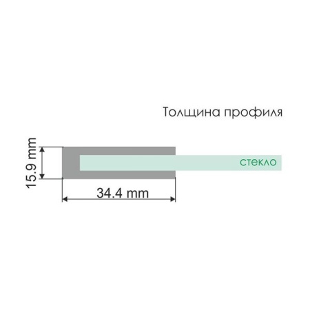 Шторка на ванну Wasserkraft 48P01-80, распашная, одностворчатая