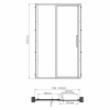 Душевая дверь в нишу Wasserkraft Lopau 32S, 120 х 200 см, профиль хром, стекло прозрачное, 32S05L/R