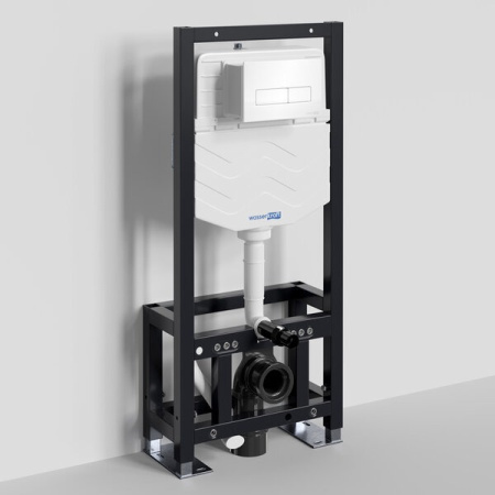 Инсталляция для унитаза Wasserkraft Dill 61TLT.010.ME.WH03, механическая клавиша белая