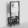 Инсталляция для унитаза Wasserkraft Dill 61TLT.010.ME.WH01, механическая клавиша белая, ободки хром