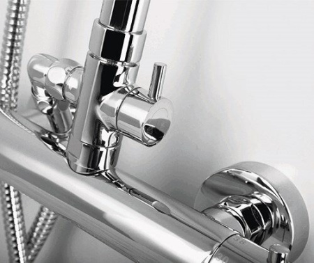 Душевая стойка Wasserkraft A13302, верхний душ 25 см, хром