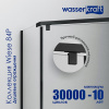 Душевой уголок Wasserkraft Wiese 84P 84P11, 90 х 90 х 200 см, профиль черный, стекло прозрачное