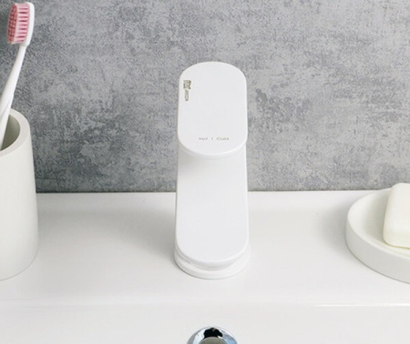 Смеситель для раковины Wasserkraft, цвет белый Soft-touch, 8503