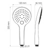Душевой комплект Wasserkraft 8500 А85161, цвет белый Soft-touch