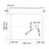 Душевой поддон Wasserkraft Neime 19T 19T10, 120 х 100 см, черный, текстура - мрамор