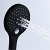 Душевая лейка Wasserkraft Elbe A078 3-функциональная, черный Soft-touch