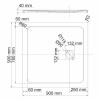 Душевой поддон Wasserkraft Neime 19T 19T03, 90 х 90 см, черный, текстура - мрамор