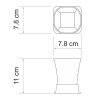 Стакан Wasserkraft Amper K-5400 5428W, для зубных щеток, белый матовый