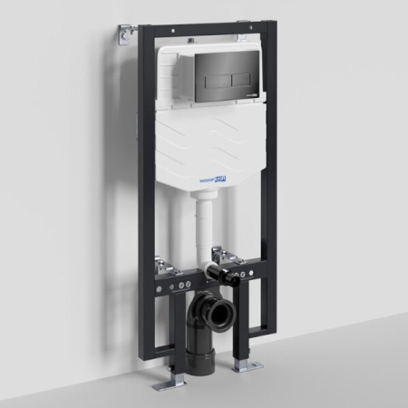 Инсталляция для унитаза Wasserkraft Vils 56TLT.010.ME.PB03, механическая клавиша черная