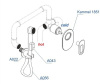 Гигиенический душ Wasserkraft A111856, со смесителем, C ВНУТРЕННЕЙ ЧАСТЬЮ, хром