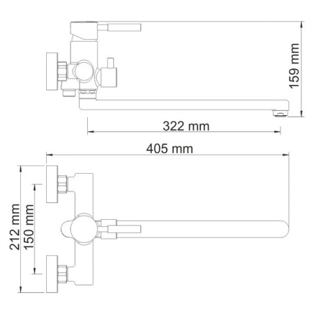 Смеситель Wasserkraft 4102 для душа, хром