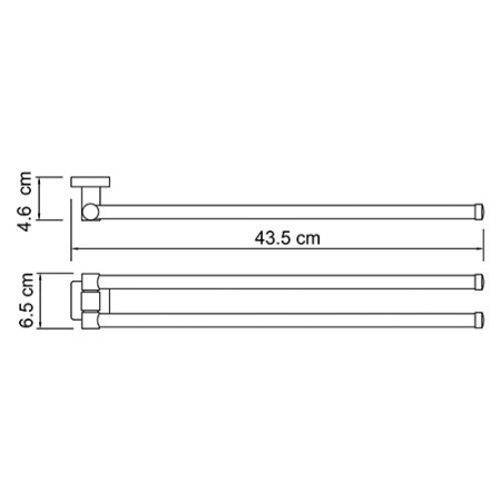 Полотенцедержатель Wasserkraft Lippe, 45 см, хром, K-6531