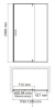 Душевая дверь в нишу Wasserkraft Aisch 55P05, 120 х 200 см, профиль матовое золото, стекло прозрачное