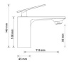 Смеситель для раковины Wasserkraft Alme 1503, хром