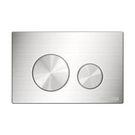 Инсталляция для унитаза Wasserkraft Glan 66TLT.010.ME.WH.BN02, декоративная стеклянная панель белая, механическая кнопка смыва никель