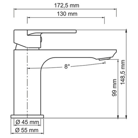 Смеситель для раковины Wasserkraft, цвет белый Soft-touch, 8503