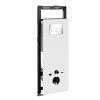 Инсталляция для унитаза Wasserkraft Salm 27TLT.010.ME.WH.CH03, декоративная стеклянная панель белая, механическая кнопка смыва хром