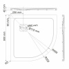Душевой поддон Wasserkraft Neime 19T 19T01, 90 х 90 см, черный, текстура - мрамор