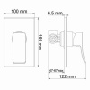 Гигиенический душ Wasserkraft A010657WHITE, со смесителем, C ВНУТРЕННЕЙ ЧАСТЬЮ, белый/хром