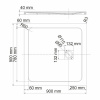 Душевой поддон Wasserkraft Rhin 44T03, 90 х 90 см, белый, текстура - мрамор