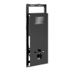Инсталляция для унитаза Wasserkraft Salm 27TLT.010.ME.BL.PB03, декоративная стеклянная панель черная, механическая кнопка смыва черная