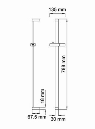 Душевая штанга Wasserkraft A037, хром