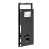Инсталляция для унитаза Wasserkraft Salm 27TLT.010.ME.BL.BN01, декоративная стеклянная панель черная, механическая кнопка смыва никель
