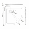 Душевой поддон Wasserkraft Rhin 44T01, 90 х 90 см, белый, текстура - мрамор