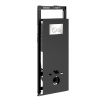 Инсталляция для унитаза Wasserkraft Salm 27TLT.010.ME.BL.BN02, декоративная стеклянная панель черная, механическая кнопка смыва никель
