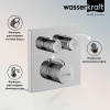 Смеситель для ванны и душа Wasserkraft Dinkel, термостатический, хром, 5848 Thermo