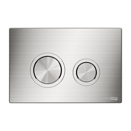 Инсталляция для унитаза Wasserkraft Glan 66TLT.010.ME.WH.BN01, декоративная стеклянная панель белая, механическая кнопка смыва никель