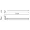 Полотенцедержатель Wasserkraft Leine, 45 см, хром, K-5031