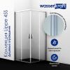 Душевой уголок Wasserkraft Lippe 45S01, 90 х 90 см, четверть круга, стекло прозрачное