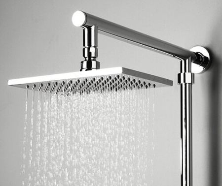 Душевой гарнитур Wasserkraft A016 с верхним душем 22 х 14 см, хром