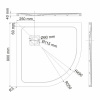 Душевой поддон Wasserkraft Dinkel 58T 58T01, 90 х 90 см, белый