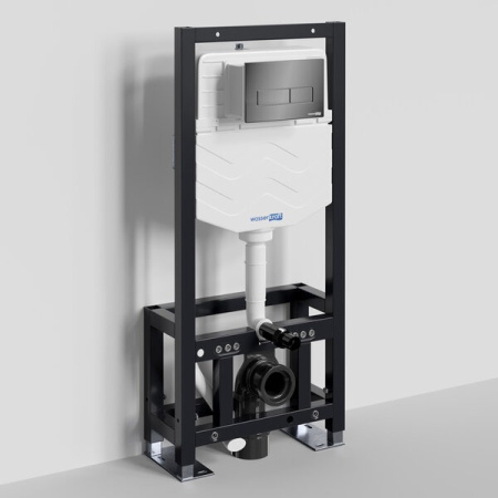 Инсталляция для унитаза Wasserkraft Dill 61TLT.010.ME.PB03, механическая клавиша черная