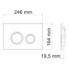 Инсталляция для унитаза Wasserkraft Glan 66TLT.010.ME.WH.WH01, декоративная стеклянная панель белая, механическая кнопка смыва белая, ободки хром
