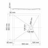 Душевой поддон Wasserkraft Dill 61T 61T03, 90 х 90 см, черный матовый