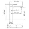 Смеситель для раковины Wasserkraft 7403H, черный