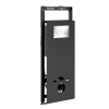Инсталляция для унитаза Wasserkraft Salm 27TLT.010.ME.BL.CH01, декоративная стеклянная панель черная, механическая кнопка смыва хром