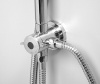 Душевая стойка Wasserkraft А045 с верхним душем 24.6 х 19 см, хром