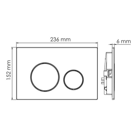 Инсталляция для унитаза Wasserkraft Glan 66TLT.010.ME.WH.BN02, декоративная стеклянная панель белая, механическая кнопка смыва никель