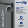 Шторка на ванну Wasserkraft 61S02-80, распашная/раздвижная, двухстворчатая, стекло прозрачное, профиль черный