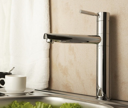 Смеситель Wasserkraft 4107 для кухни с поворотным изливом, хром