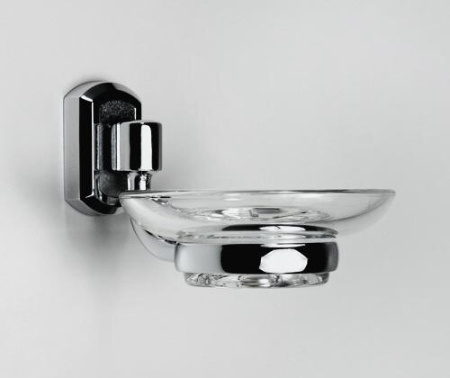 Мыльница стеклянная с держателем Wasserkraft Oder, K-3029