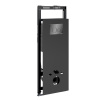 Инсталляция для унитаза Wasserkraft Salm 27TLT.010.ME.BL.PB02, декоративная стеклянная панель черная, механическая кнопка смыва черная