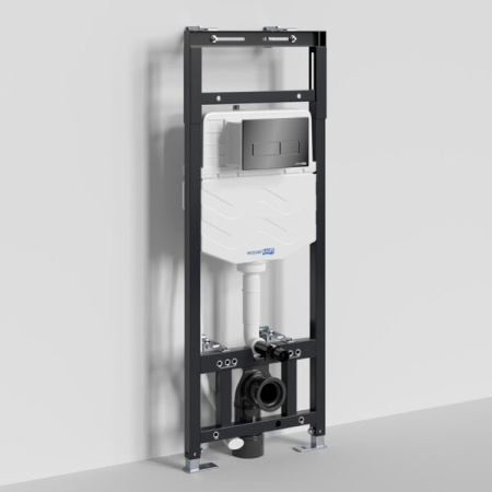 Инсталляция для унитаза Wasserkraft Alme 15TLT.010.ME.PB03, механическая клавиша черная