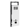 Инсталляция для унитаза Wasserkraft Salm 27TLT.010.ME.WH.PB03, декоративная стеклянная панель белая, механическая кнопка смыва черная