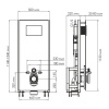 Инсталляция для унитаза Wasserkraft Glan 66TLT.010.ME.BL.CH01, декоративная стеклянная панель черная, механическая кнопка смыва хром